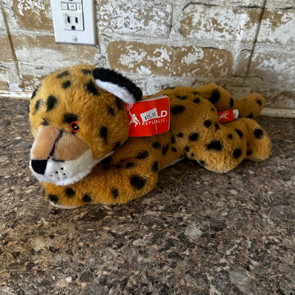 Wild Republic Cheetah Plush Kids One Size Tan New Spotted Realistic Safari Toy